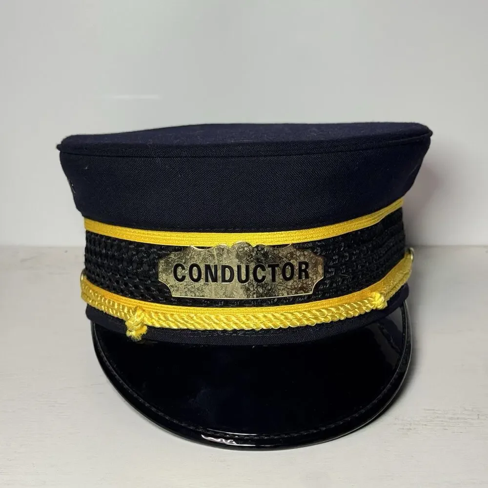 VINTAGE PENNSYLVANIA RAILROAD CONDUCTOR HAT TRANSQUIP CHALFONT PA SIZE 6 3/4